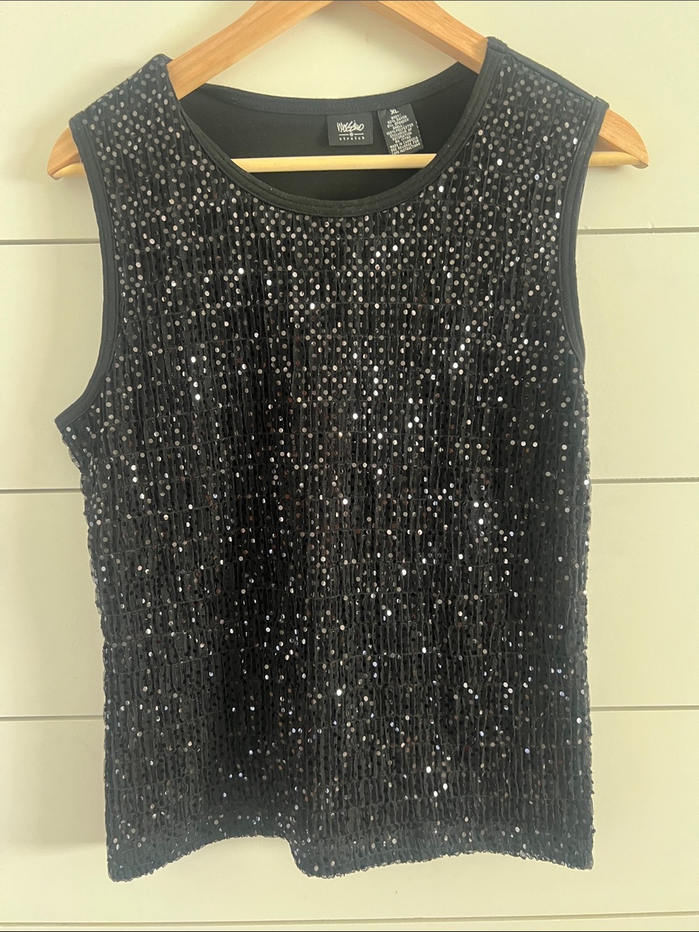 Mossimo Supply Co. Black Sequin Tank Top night out perfection